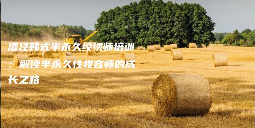漕泾韩式半永久纹绣师培训：解读半永久性妆容师的成长之路插图