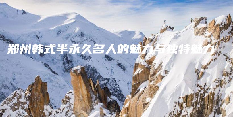 郑州韩式半永久名人的魅力与独特魅力插图