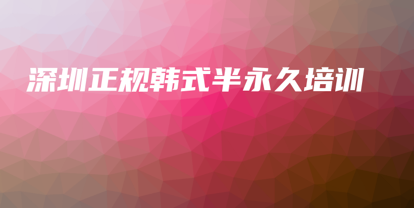 深圳正规韩式半永久培训插图