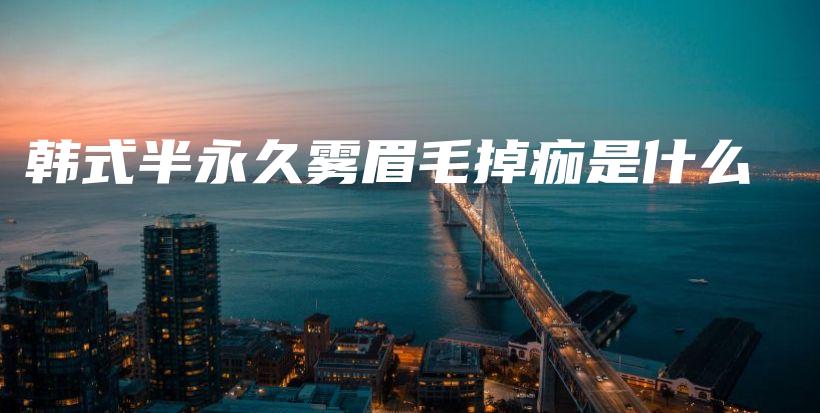 韩式半永久雾眉毛掉痂是什么插图