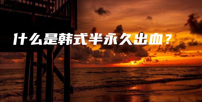 什么是韩式半永久出血？插图