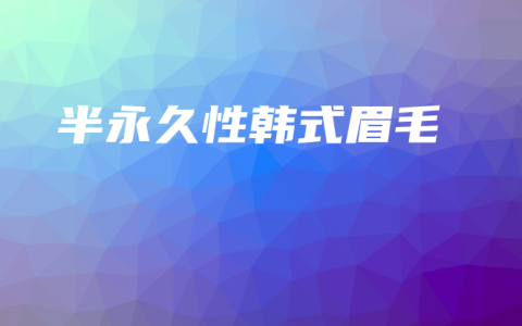 半永久性韩式眉毛