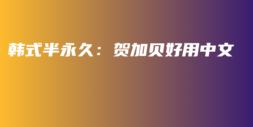韩式半永久：贺加贝好用中文插图