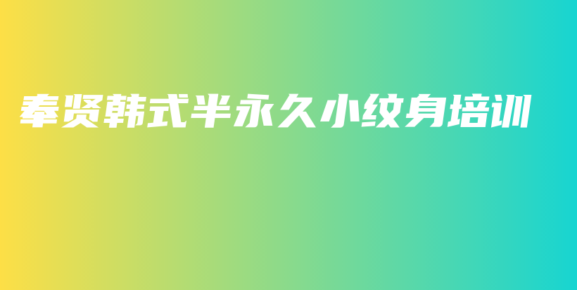奉贤韩式半永久小纹身培训插图