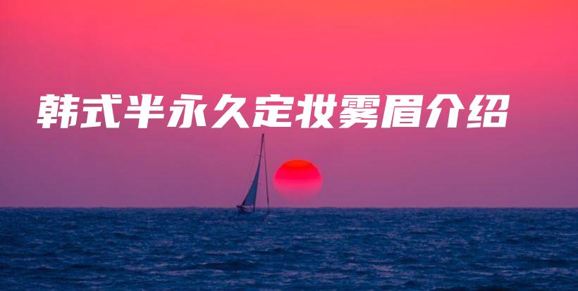 韩式半永久定妆雾眉介绍插图