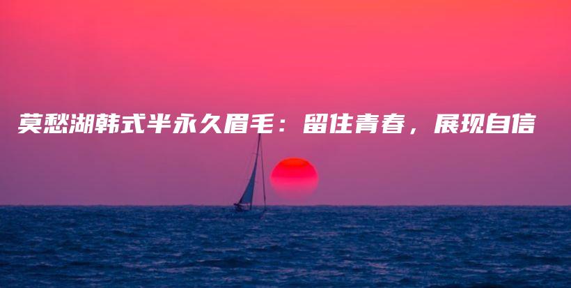 莫愁湖韩式半永久眉毛：留住青春，展现自信插图