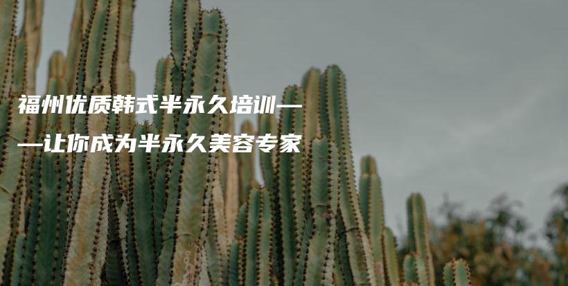 福州优质韩式半永久培训——让你成为半永久美容专家插图