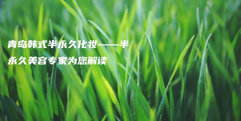 青岛韩式半永久化妆——半永久美容专家为您解读插图