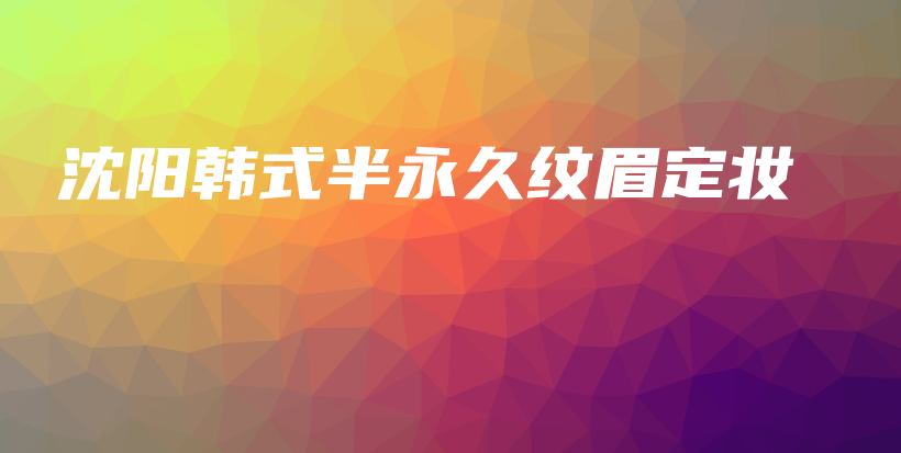 沈阳韩式半永久纹眉定妆插图