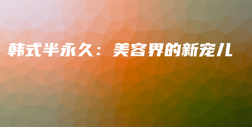 韩式半永久：美容界的新宠儿插图