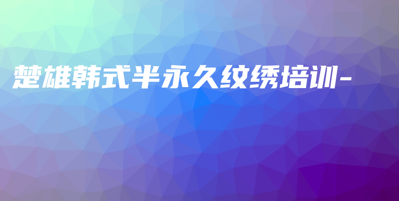 楚雄韩式半永久纹绣培训-插图