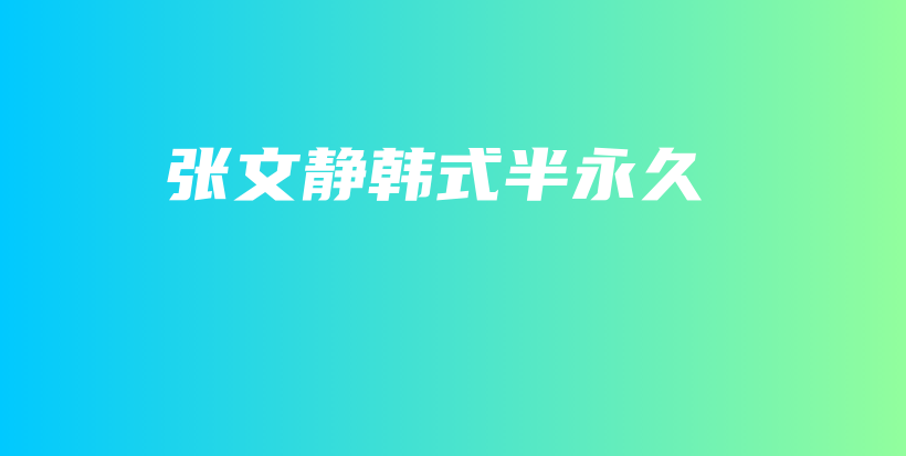 张文静韩式半永久插图