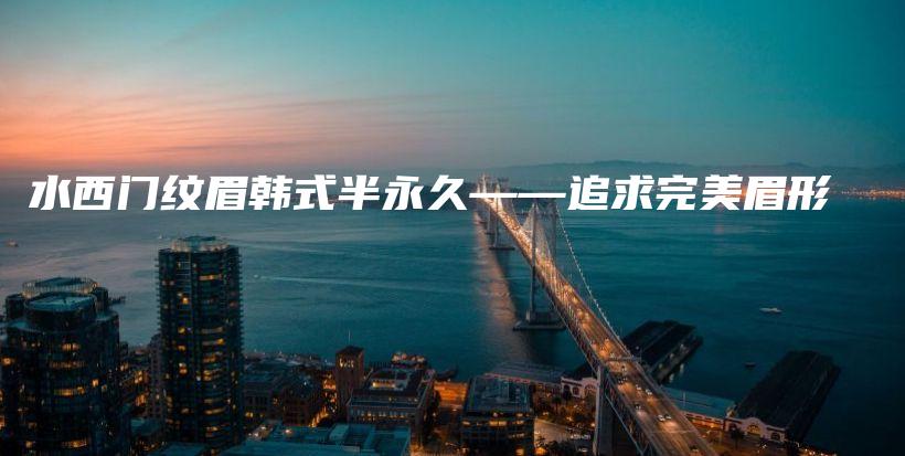 水西门纹眉韩式半永久——追求完美眉形插图