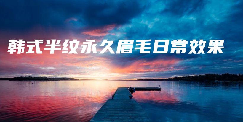 韩式半纹永久眉毛日常效果插图
