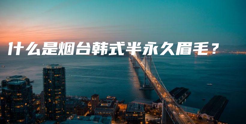 什么是烟台韩式半永久眉毛？插图