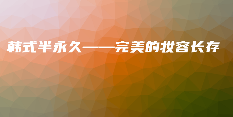 韩式半永久——完美的妆容长存插图