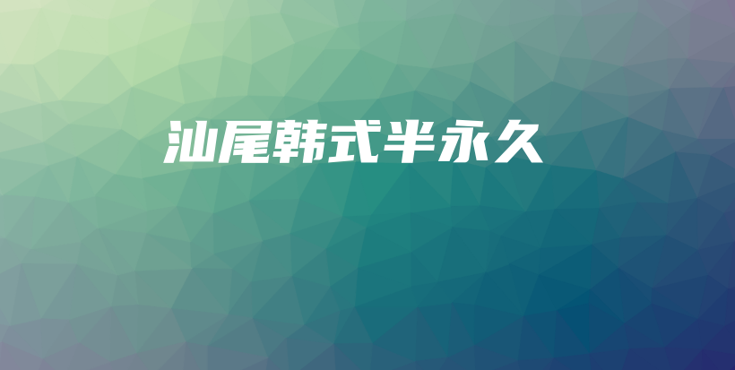 汕尾韩式半永久插图