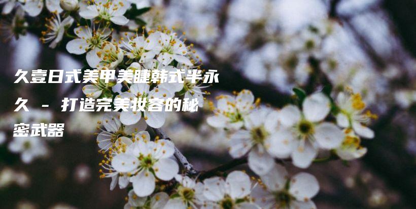 久壹日式美甲美睫韩式半永久 – 打造完美妆容的秘密武器插图