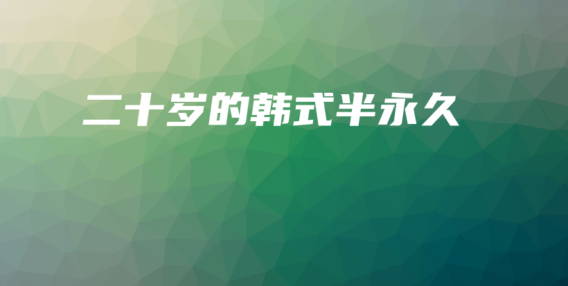 二十岁的韩式半永久插图