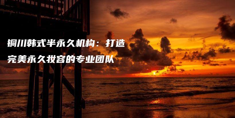 铜川韩式半永久机构：打造完美永久妆容的专业团队插图