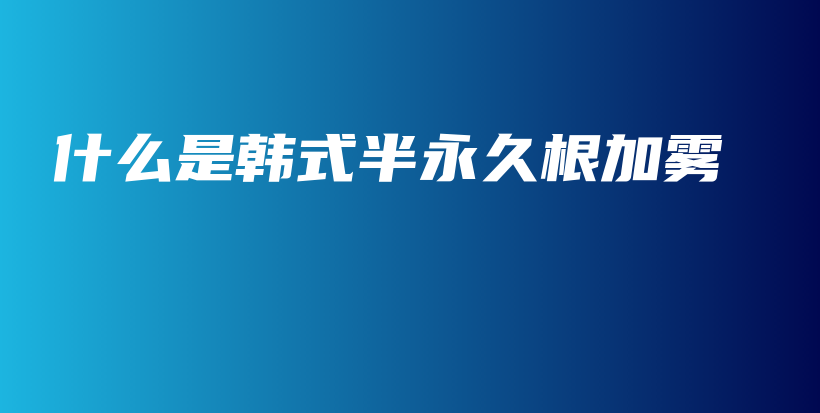什么是韩式半永久根加雾插图