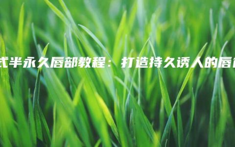 韩式半永久唇部教程：打造持久诱人的唇色