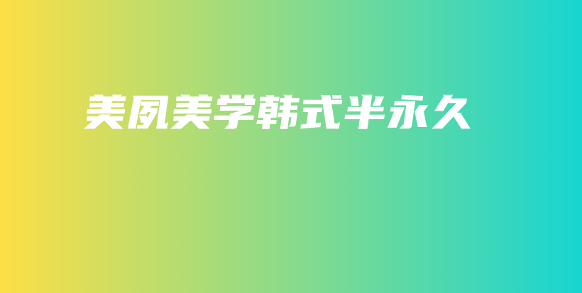 美夙美学韩式半永久插图