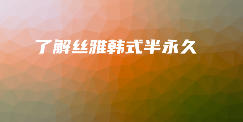 了解丝雅韩式半永久插图