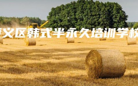 顺义区韩式半永久培训学校