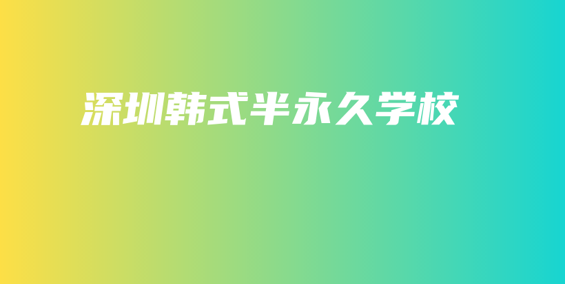 深圳韩式半永久学校插图