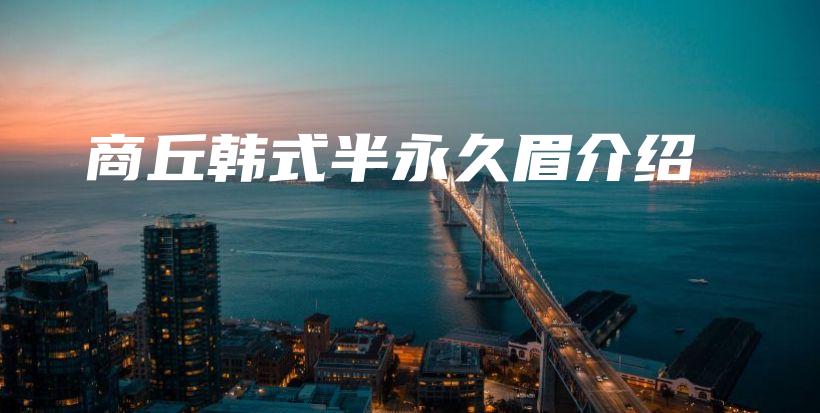 商丘韩式半永久眉介绍插图