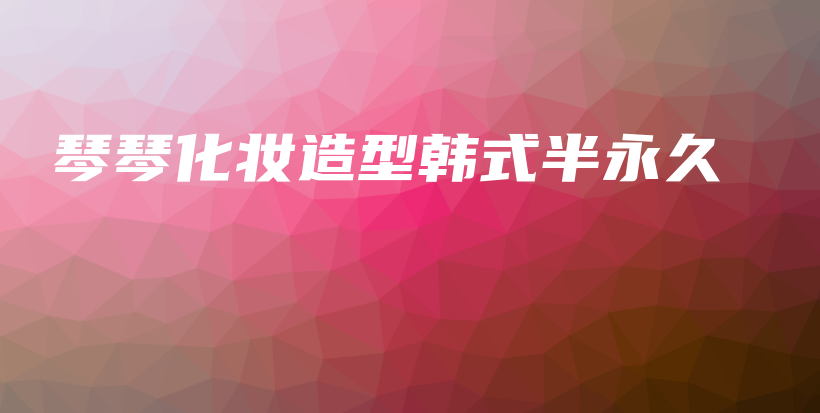 琴琴化妆造型韩式半永久插图