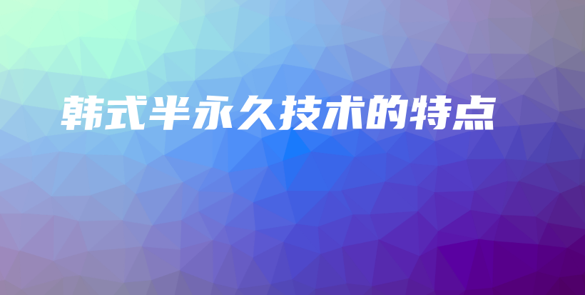 韩式半永久技术的特点插图
