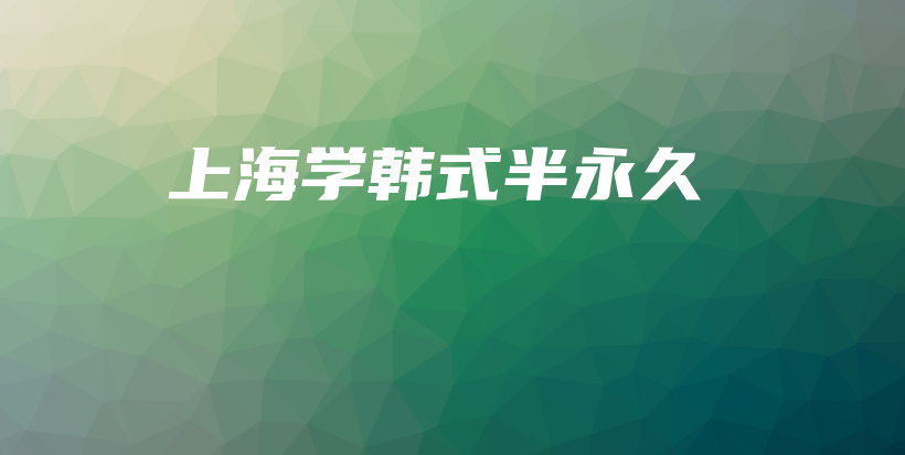 上海学韩式半永久插图