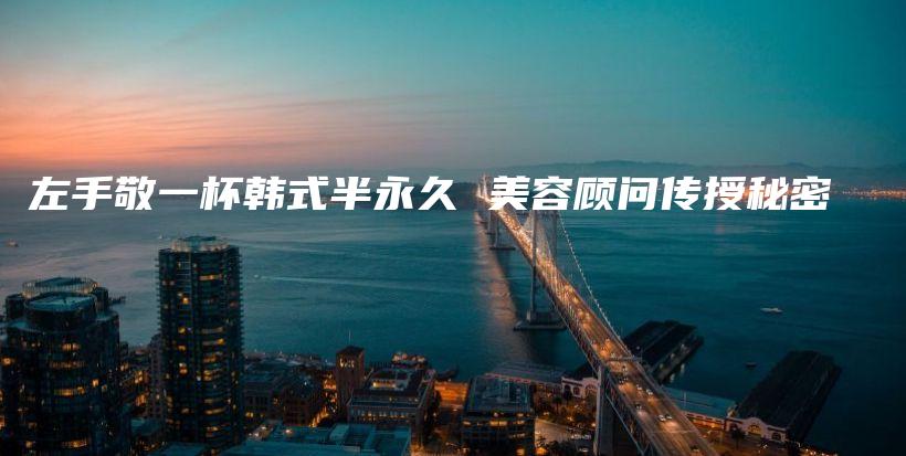 左手敬一杯韩式半永久 美容顾问传授秘密插图