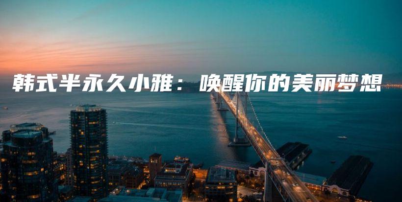 韩式半永久小雅：唤醒你的美丽梦想插图