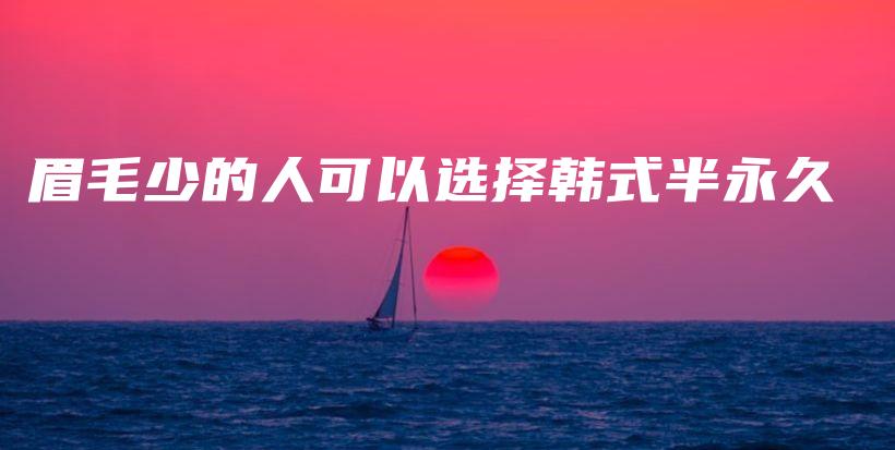 眉毛少的人可以选择韩式半永久插图