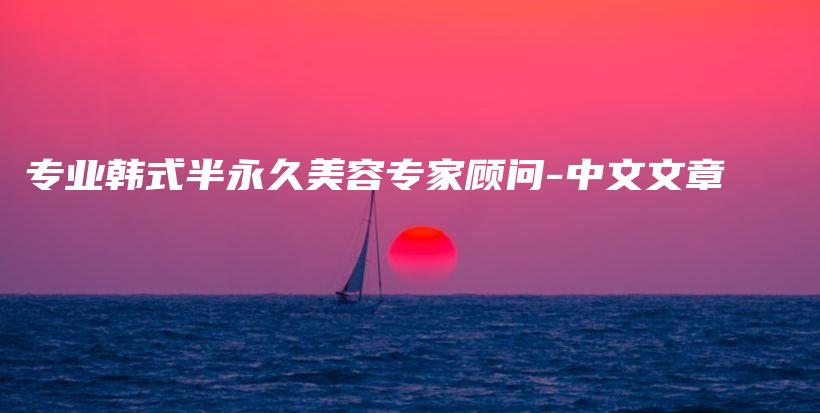 专业韩式半永久美容专家顾问-中文文章插图