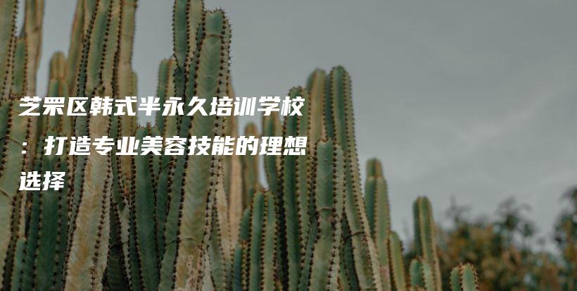 芝罘区韩式半永久培训学校：打造专业美容技能的理想选择插图