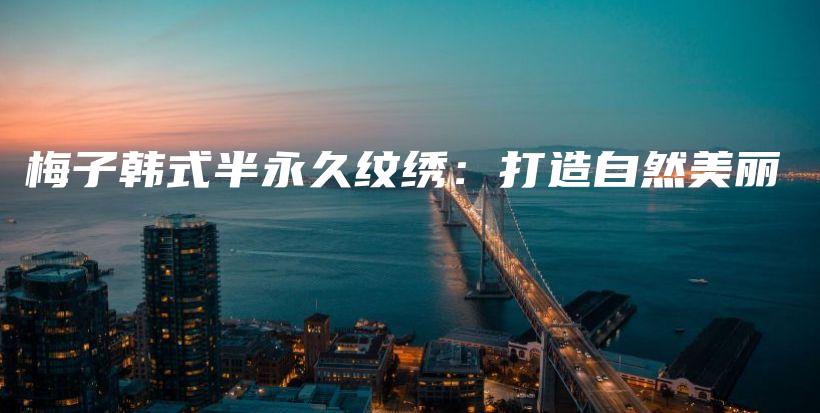 梅子韩式半永久纹绣：打造自然美丽插图