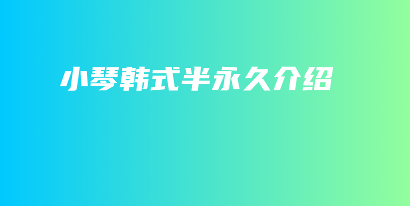 小琴韩式半永久介绍插图